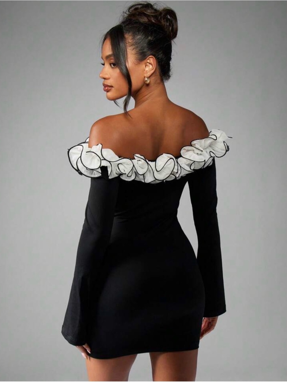 Off the Shoulder Ruffle Dress - Picture 2 of 3